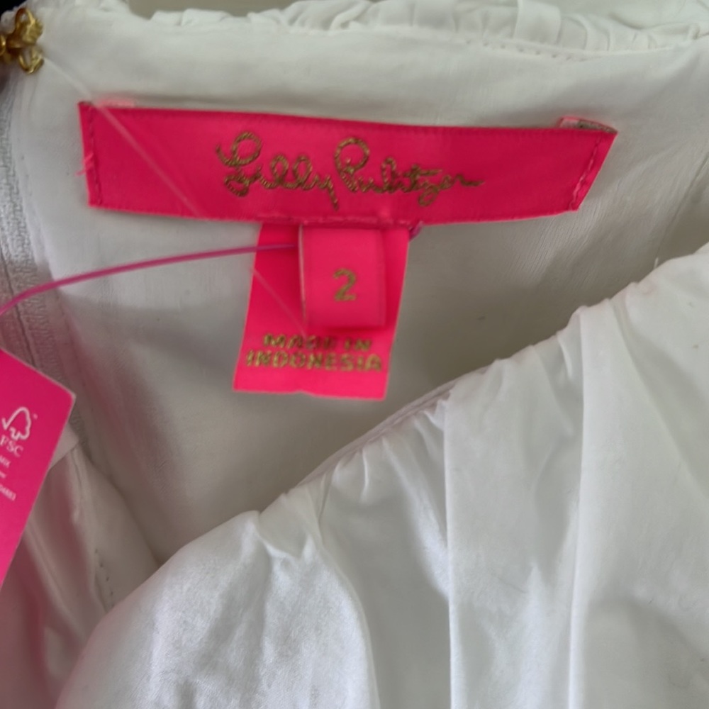 Lilly Pulitzer Emie Ruffle Top NWT Size 2. - Picture 7 of 8